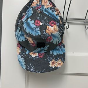 NEVER WORN, leather strap adjustable flower hat